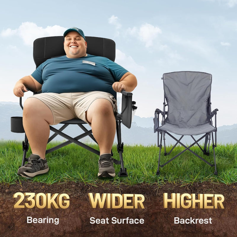 Oversized Camping Chair for Adults with Lumbar Support