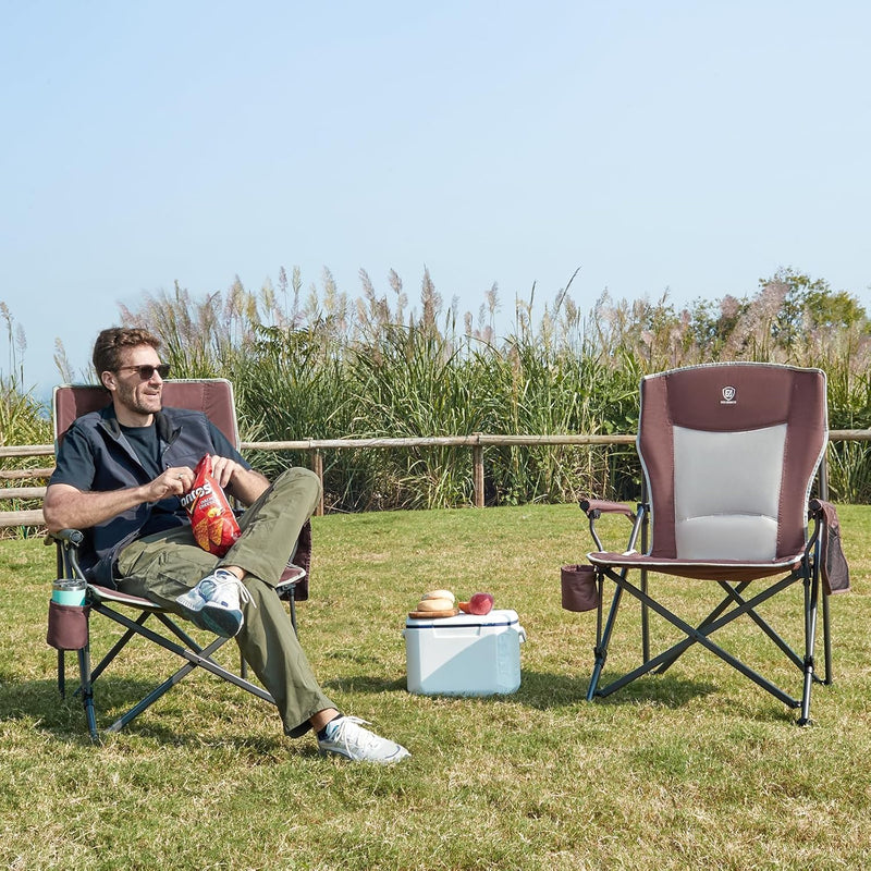 Oversized Camping Chair for Adults with Lumbar Support
