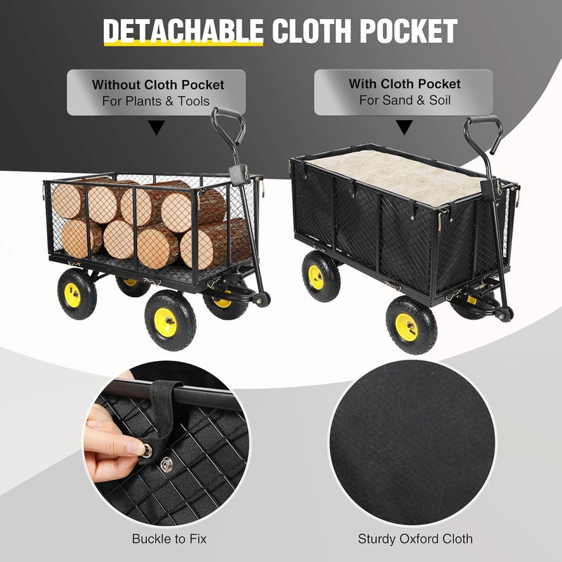 Oversized Garden Carts Wagon 800 Lbs Capacity