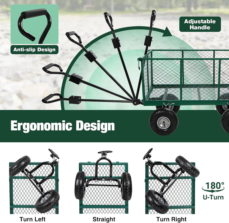 Oversized Garden Carts Wagon 800 Lbs Capacity
