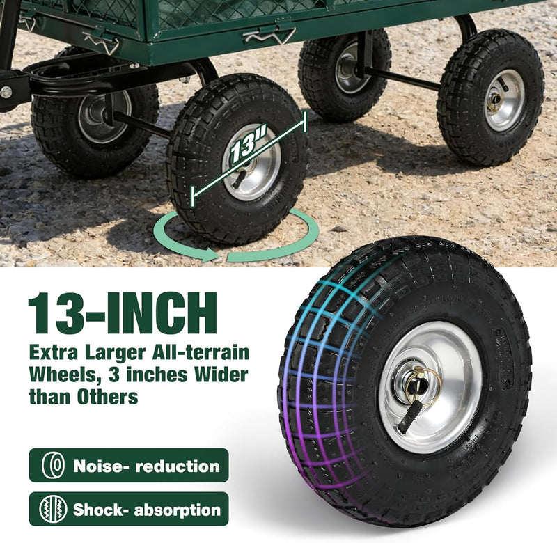 Oversized Garden Carts Wagon 800 Lbs Capacity