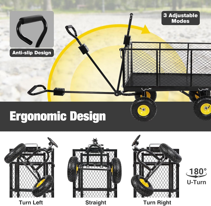 Oversized Garden Carts Wagon 800 Lbs Capacity
