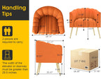Oversized Pumpkin Couch Accent Chair Modern Comfy Velvet