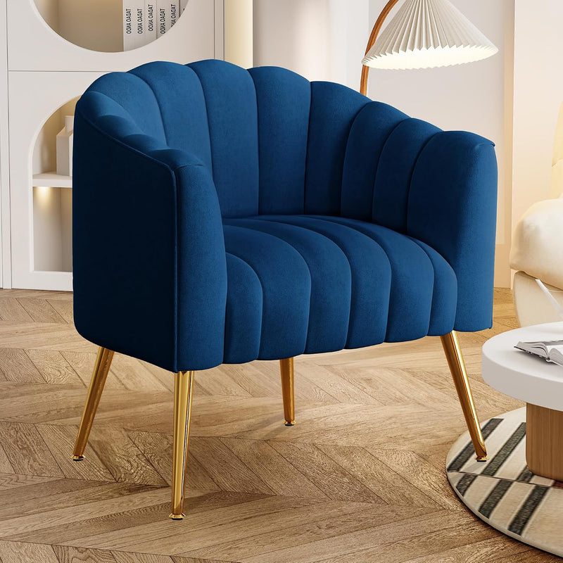 Oversized Pumpkin Couch Accent Chair Modern Comfy Velvet