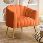 Oversized Pumpkin Couch Accent Chair Modern Comfy Velvet
