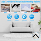 Pack of 24 Rug Gripper Reusable Anti-Slip Grippers