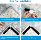 Pack of 24 Rug Gripper Reusable Anti-Slip Grippers