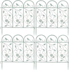 Pack of 4 Garden Picket Fence Rustic Style