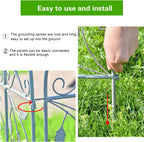 Pack of 4 Garden Picket Fence Rustic Style