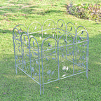 Pack of 4 Garden Picket Fence Rustic Style