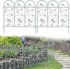 Pack of 4 Garden Picket Fence Rustic Style