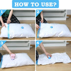 Pack of 6 Vacuum Bags for Clothes Duvets