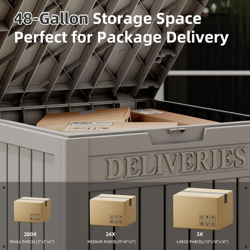 Package Delivery Box for Porch 48 Gallon Storage