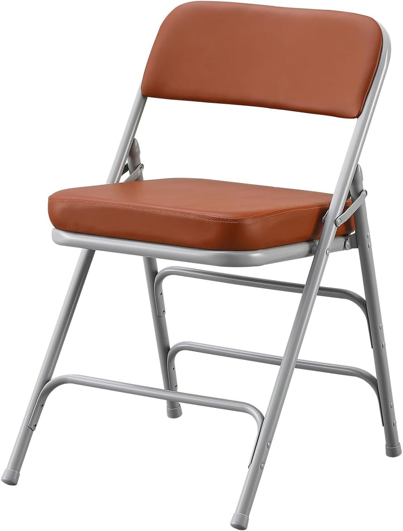Padded Folding Chair Foldable with Fabic Thick Cushion (2 Pack)