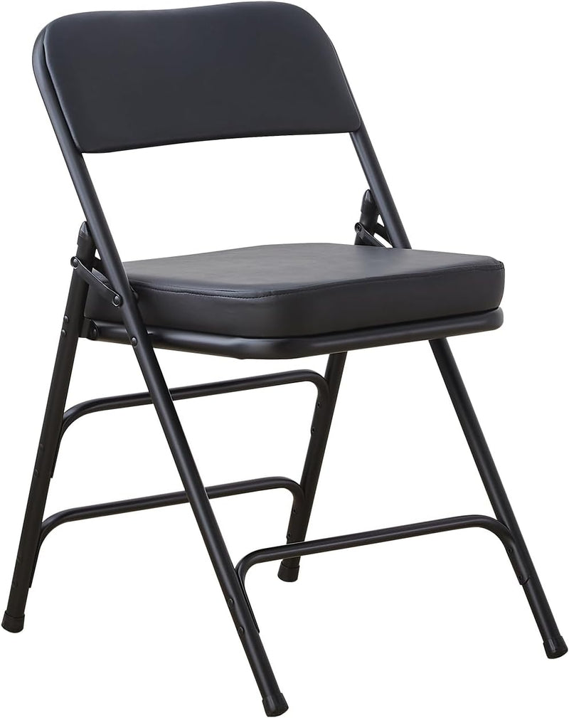 Padded Folding Chair Foldable with Fabic Thick Cushion (2 Pack)