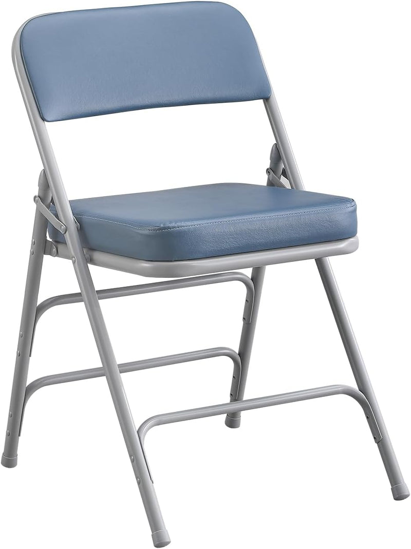 Padded Folding Chair Foldable with Fabic Thick Cushion (2 Pack)
