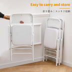 Padded Folding Chair Foldable with Fabic Thick Cushion (2 Pack)