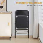 Padded Folding Chair Foldable with Fabic Thick Cushion (2 Pack)