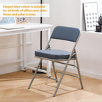 Padded Folding Chair Foldable with Fabic Thick Cushion (2 Pack)
