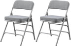 Padded Folding Chair Foldable with Fabic Thick Cushion (2 Pack)