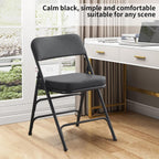 Padded Folding Chair Foldable with Fabic Thick Cushion (2 Pack)