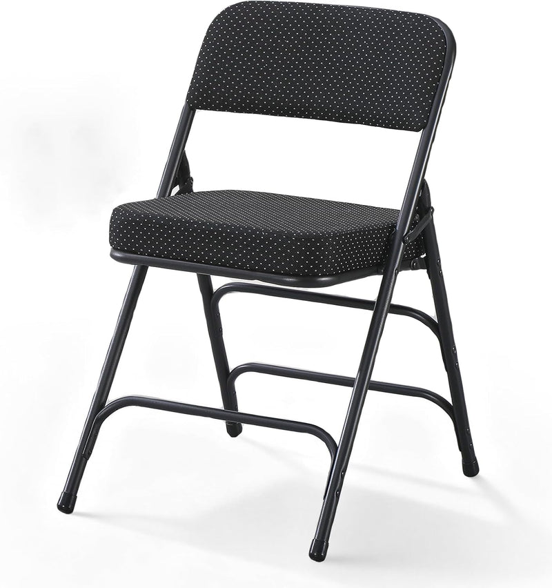 Padded Folding Chair Foldable with Fabic Thick Cushion (2 Pack)