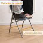 Padded Folding Chair Foldable with Fabic Thick Cushion (2 Pack)