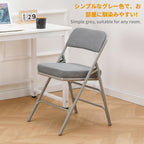 Padded Folding Chair Foldable with Fabic Thick Cushion (2 Pack)
