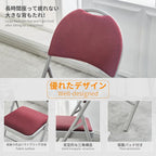 Padded Folding Chair Foldable with Fabic Thick Cushion (2 Pack)