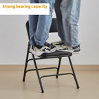 Padded Folding Chair Foldable with Fabic Thick Cushion (2 Pack)