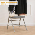 Padded Folding Chair Foldable with Fabic Thick Cushion (2 Pack)