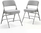 Padded Folding Chair Foldable with Fabic Thick Cushion (2 Pack)