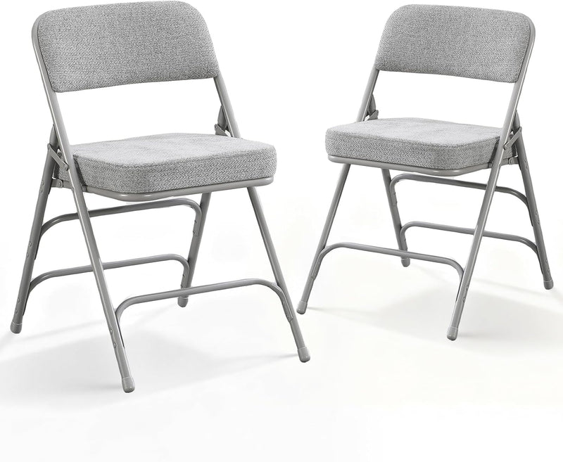 Padded Folding Chair Foldable with Fabic Thick Cushion (2 Pack)