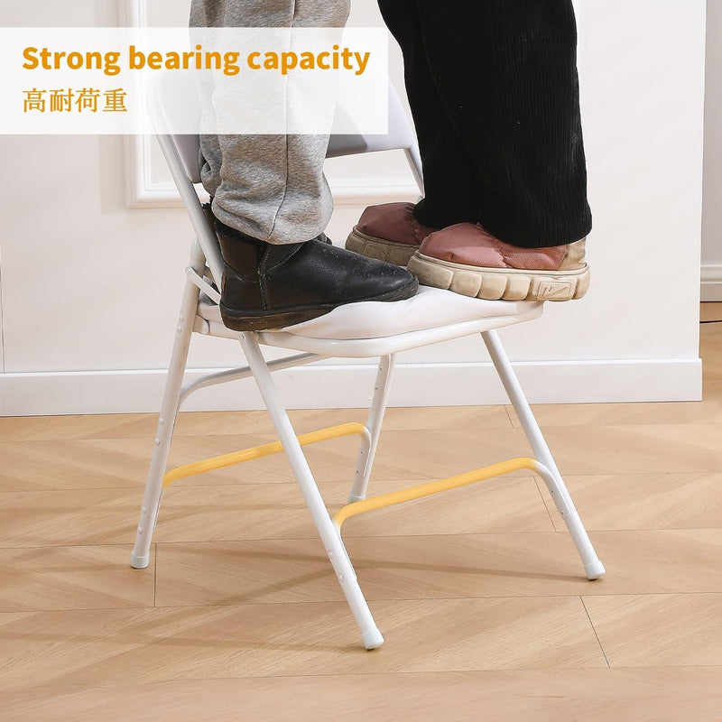 Padded Folding Chair Foldable with Fabic Thick Cushion (2 Pack)