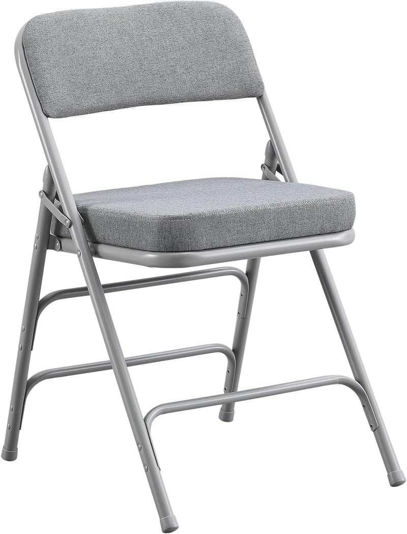 Padded Folding Chair Foldable with Fabic Thick Cushion (2 Pack)