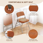 Padded Folding Chair Foldable with Fabic Thick Cushion (2 Pack)