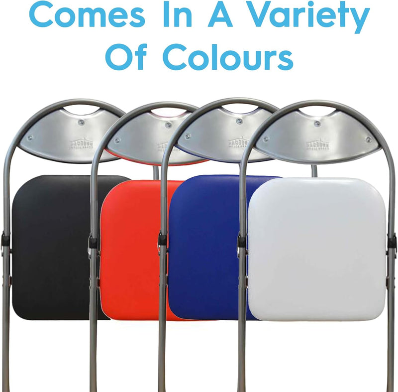 Padded Folding Chair Metal Frame Seat with Cushioned