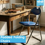 Padded Folding Chair Metal Frame Seat with Cushioned