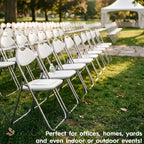 Padded Folding Chair Metal Frame Seat with Cushioned
