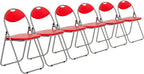 Padded Folding Chair Metal Frame Seat with Cushioned (6 Pack)