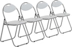 Padded Folding Chair Metal Frame Seat with Cushioned (6 Pack)