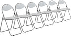 Padded Folding Chair Metal Frame Seat with Cushioned