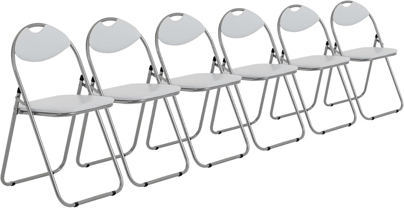 Padded Folding Chair Metal Frame Seat with Cushioned