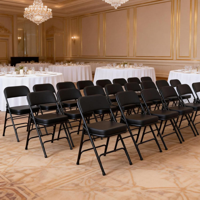 Padded Folding Chair with Thick Cushion (1 Pack)