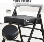 Padded Folding Chair with Thick Cushion (1 Pack)
