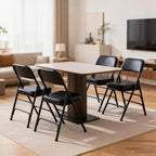 Padded Folding Chair with Thick Cushion (1 Pack)