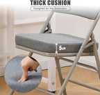 Padded Folding Chair with Thick Cushion (1 Pack)