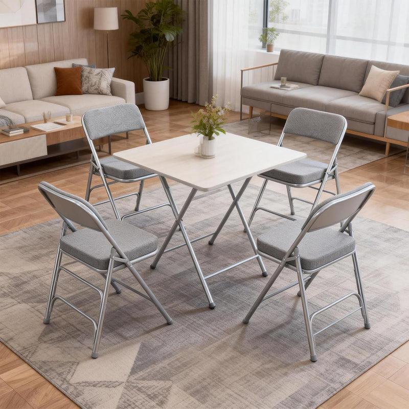 Padded Folding Chair with Thick Cushion (1 Pack)