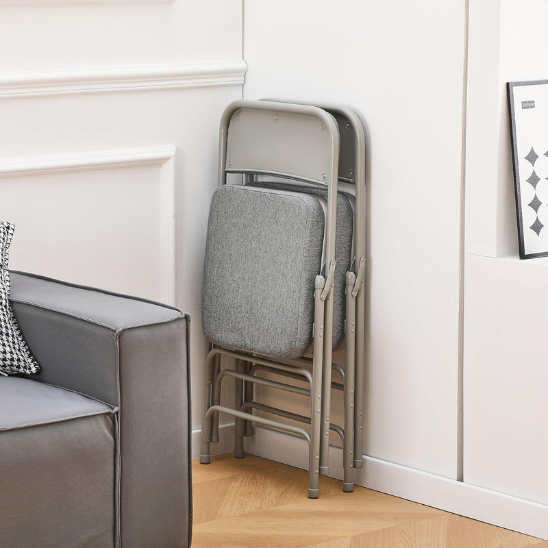 Padded Folding Chair with Thick Cushion (1 Pack)