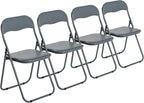 Padded Folding Chairs Solid Pack of 6